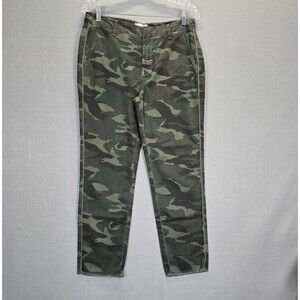 Sundry Crop Pants Womens  Beaded Camo Print Size 28( 31X 25.5) High Rise